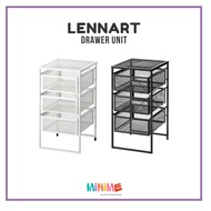 IKEA LENNART Drawer unit, black | white