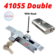 Aluminium Sliding Door Hook Lock With Single or Double Cylinder / Swing Door Dead Lock 41054 / 41055