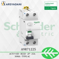 A9R71225 - Acti 9 iID - RCCB SCHNEIDER - 2P - 25A - 30mA - type AC