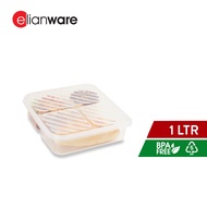 Elianware 1Ltr 2/3 Compartments Bento Lunch Box Microwavable Food Container