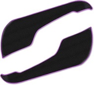YOURS ZR-V Dedicated Door Trim Guard 2 PCS [Carbon/Purple] Kick Guard Design Sewn Made in Japan Prot