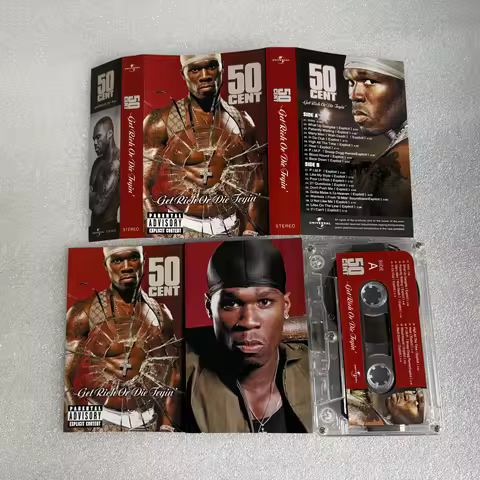 Hip Hop Get Rich Or Die Tryin Album Blood Hound Cassettes 50 Cent Music Tape Cosplay Walkman Recorde
