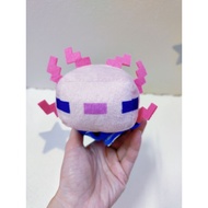 Minecraft Wooper Looper pink Axolotl Shoulder Plush M29 preloved plush doll soft toy plushie