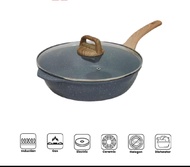 HC WOK PAN 30 CM PANCI MARBLE Anti Lengket - ORIGINAL - Wajan Wok - Wajan Panci - PROMO