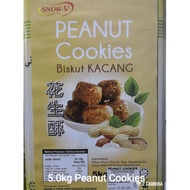 Snow-V Biscuit Tin Peanut Cookies / Biskut Kacang 5kg