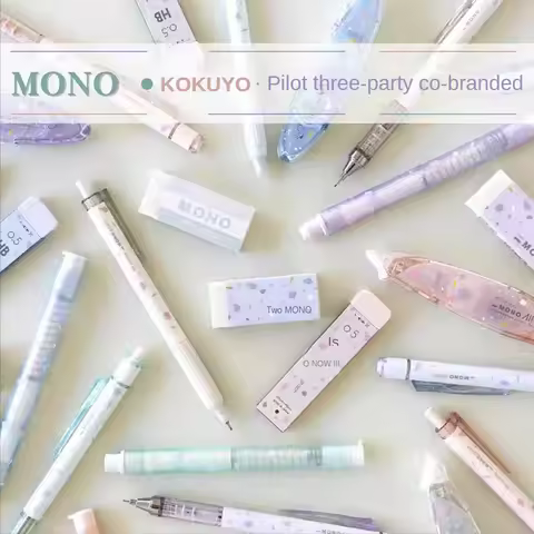 TOMBOW KOKUYO PILOT Three-party Joint Name Limited 0.5/0.3mm Mechanical Pencil Eraser Tape Drawing P