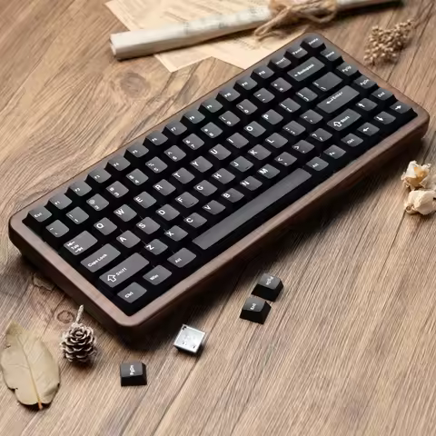 Womier WD75 V2 75% Wireless Mechanical Keyboard Wooden Case VIA Tri-Mode Hot Swappable RGB Gaming Ke
