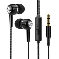 LAZALAI Stereo In-Ear Earphone Earpiece Bass 3.5mm Earbuds Headset with Mic Universal Wired Headphon