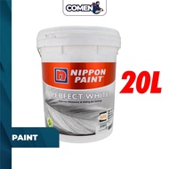 NIPPON PAINT Perfect White 20 Liter Interior Wall Ceiling Paint Matt Finishing Cat Putih Dalaman Dinding Siling Rumah