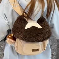 AEKYUNG Wonderful Trip Cute Red Mushroom Bag Backpack Plush Doll Funny Little Mushroom Schoolbag