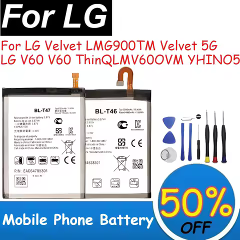 BL-T47 BL-T46 Mobile Phone Battery for LG Velvet LMG900TM Velvet 5G LG V60 V60 ThinQLMV60OVM YHINO5 