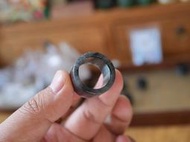 實價新疆和闐玉籽料滿墨墨玉青花寬版戒圈戒指扳指10245