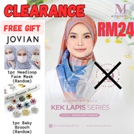 💯 MINAZ HIJAB Free Gift JOVIAN Face Mask Baby Brooch New Clearance Sale KEK LAPIS RUSTY ORANGE Bawal