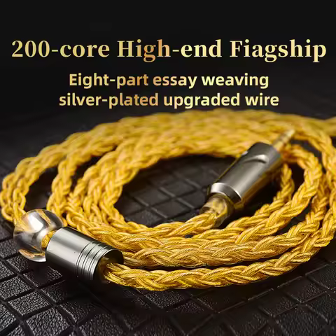 8 Core TC Silver Plated Hifi Earphone 3.5mm Update Cable MMCX/2Pin Connector For QKZ ZXN ZXT VK4 ZX2