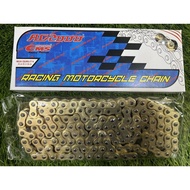 CMS RACING GOLD GOLDEN COLOUR CHAIN 428H 132L RANTAI MAS 428 HEAVY DUTY ALL GOLD MCS CHAIN 428 ARM A