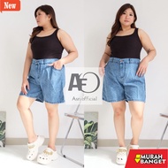 Celana pendek denim wanita- verra jumbo hotpants / celana pendek wanita jeans premium bb 120kg