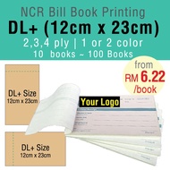 12cm x 23cm NCR Bill Book Custom Printing Receipt Invoice Payment Voucher Order Chit CUSTOM MADE CET