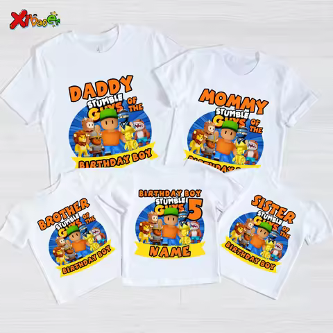 6th Birthday Boy TShirt Family Matching Outfits Kids Personalized Name Party T-shirt Family Look 1st
