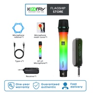 Koorfly KF-U1 UHF Wireless Microphone Rgb Effects 50 Receiving Range For Home KTV Record Studio Sing