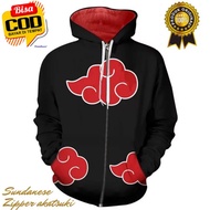 MERAH Akatsuki Zipper Red Cloud Men's Hoodie Jacket