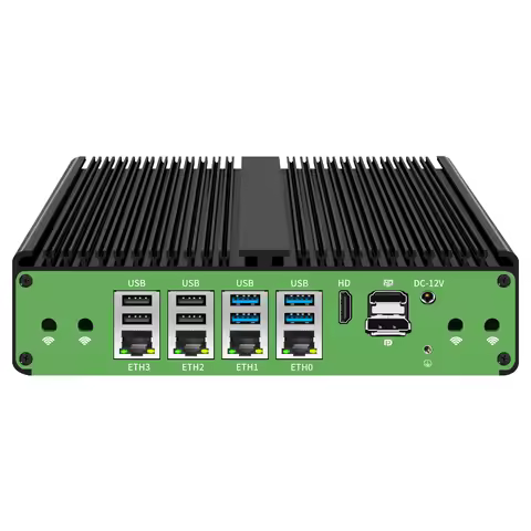 Topton Silent Fanless Mini PC Core i7 8550U i5 8250U i3 4xGigabit LAN 8USB 6COM 3 Display Industrial