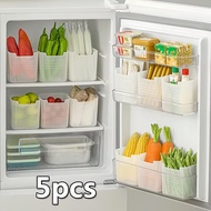5Pcs Refrigerator Food Fresh Storage Box Fridge Side Door Fruit Vegetable Spice Food Container Fridg