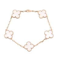 [มือสอง] กำไลข้อมือ Van Cleef & Arpels สั่งทำพิเศษ รุ่น Alhambra วินเทจ ลวดลาย 5 แบบ รหัส VCARP3RQ00