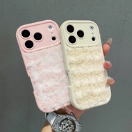 Winter plush patchwork  cases Compatible  for Iphone 17  16  15promax 15 15 pro 14promax 13 pro max 