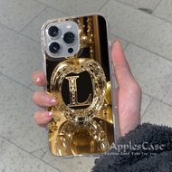 For iPhone 17 16 15 14 13 12 11 Pro Max X XR Xs Max 7 8 Plus Fashion Letter L O V E Y Bling Case