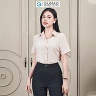 [25 - 29.10| Voucher 10-12%] Áo sơ mi nữ tay ngắn Regular B2 màu trắng - be - xanh đen thời trang GU