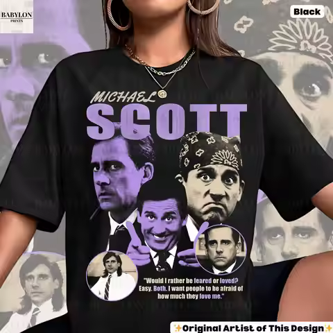 Michael Scott Shirt, Retro "The Office" TV Series Shirt Steve Carell T-shirt Funny Michael Scott Emo