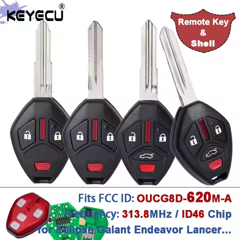 KEYECU OUCG8D-620M-A 313.8MHz ID46 Chip Remote Car Key Fob for Mitsubishi Eclipse Galant Endeavor 20