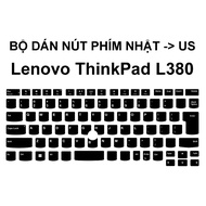 Lenovo ThinkPad L380, L390 key button sticker set Japan -> US | Japan layout keyboard to internation