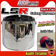 LSR Visor 3 Button Black Cap Silver Chrome ORIGINAL Visor Helmet MHR MS88 SGV APOLO Steng Helmet 318