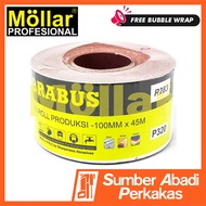 brabus amplas roll 4  kertas kain meteran per 1 meter grade grit - grit 100