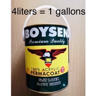 ﹊₪♈Boysen Permacoat Flat Latex White - 1 Gallon (4 Liters)