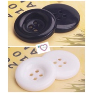 Big Size Poly Button/Butang Baju Besar/Butang Langsir/大纽扣/黑白纽扣/窗帘纽扣