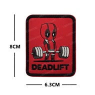No Pain No Gain Fitness Bench Press Embroidery Patch Deadlift Gorilla Dumbbell Barbell Badge With Ho