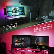 TV LED Backlights 3M, Romwish 9.8FT LED Strip Lights with Bluetooth APP Control for 40-60 inch TV, 16 Million Colors, Mu