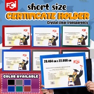 FCI One Sided SHORT Certificate holder Portrait/Landscape for Award/ Diploma/Permit/Citations Single