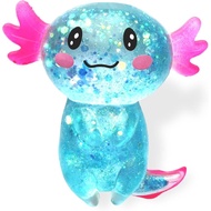 Axolotl Squishy Stress Relief Toy Glitter Fidget Toys Cute Malt Sugar Axolotl Fidget for Kids Youth 
