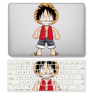 One Piece Anime Luffy Design Casing for Apple MacBook New Pro Air 13 with touchbar M1 Chip (A2338/A2289/A2251/A2337/A2179) M1 M2 Chip 2022 Model Laptops Accessories With Free Matching Keyboard Protector