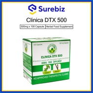 ✱ ❧ ◱ Clinica DTX 500 Ampalaya Leaves with Desugared Sugar Cane Extract Food Supplement (100 Capsul