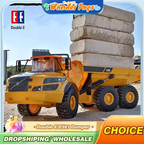 Double E E591 A40G Large Rc Truck 1:20 4WD Rc Dumper Cars Trucks Remote Control Tractor Dumper Const