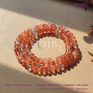 HOJB High Grade Arusha Sunstone 6A 3-Laps Beads Bracelets 5.5mm 聚寶軒优质阿魯沙太阳石6A三圈圆珠手串5.5mm