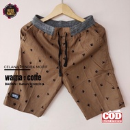 Hugo Pants - Celana Pendek Chino Pria Motif Distro Jumbo Bahan Chinos Pinggang Karet murah