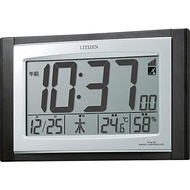 Clock Rhythm Citizen Watch Digital Pard Digit Combination R096 Hanging Temperature Humidity Calendar Display Tea (Wood Grain Finish) CITIZEN 8RZ096-023 157 × 240 × 40mm【Direct From JAPAN】