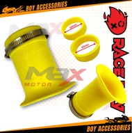 RACE BOY UNIVERSAL TRUMPET AIR VELOCITY THROTTLE BODY CARBURETOR HOSE (32-42mm) BLACK/YELLOW/RED/BLU
