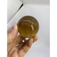 D2194 Natural Raw Ore/Melaleuca Yellow Fluorite Ball Diameter About 49.3mm Weight 199g