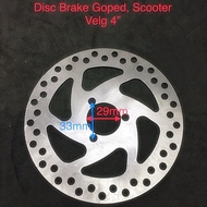 Rem Cakram Discbrake Piringan Goped Scooter Motor Mini ATV 50cc Velg 4 inch